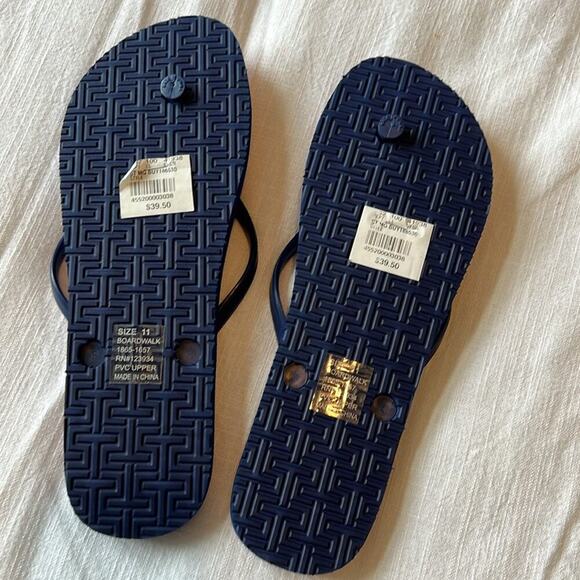 Southern Tide Flip Flops Sandals Beach Pool Summer Print Logo Detail - Picture 4 of 6
